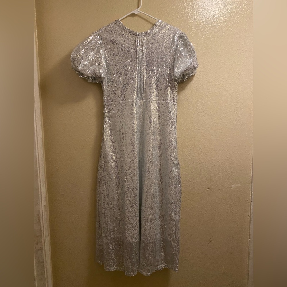 B15-Brand New Elegant Silver Sequin Dress size Small